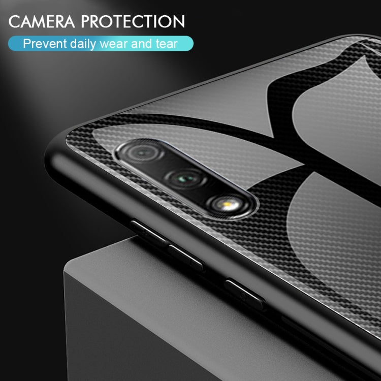 For Huawei Honor 9x Texture Gradient Glass Protective Case