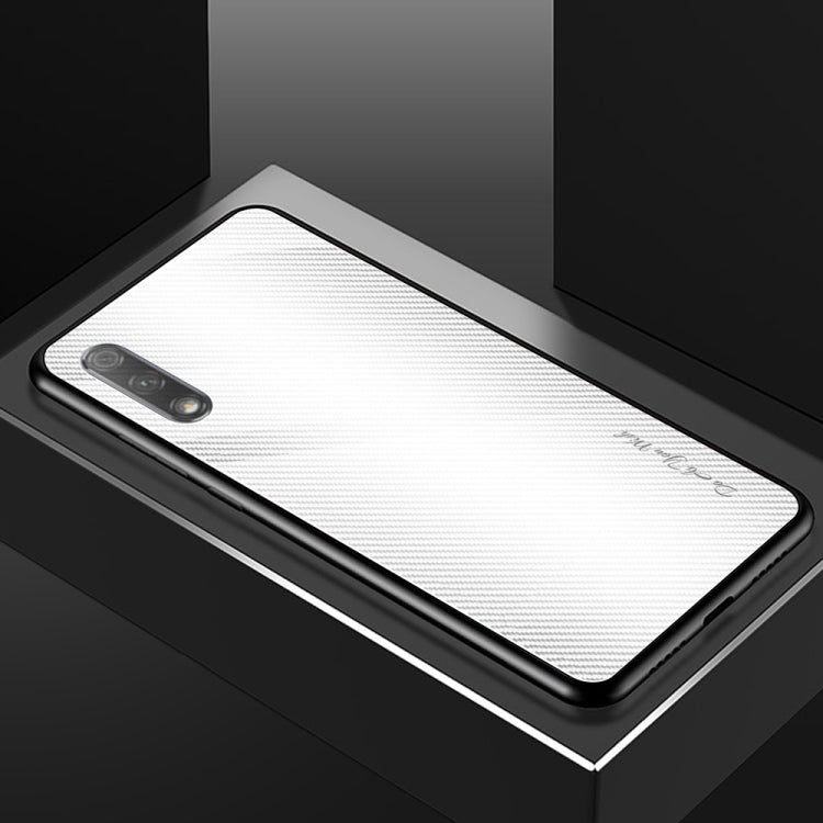 For Huawei Honor 9x Texture Gradient Glass Protective Case