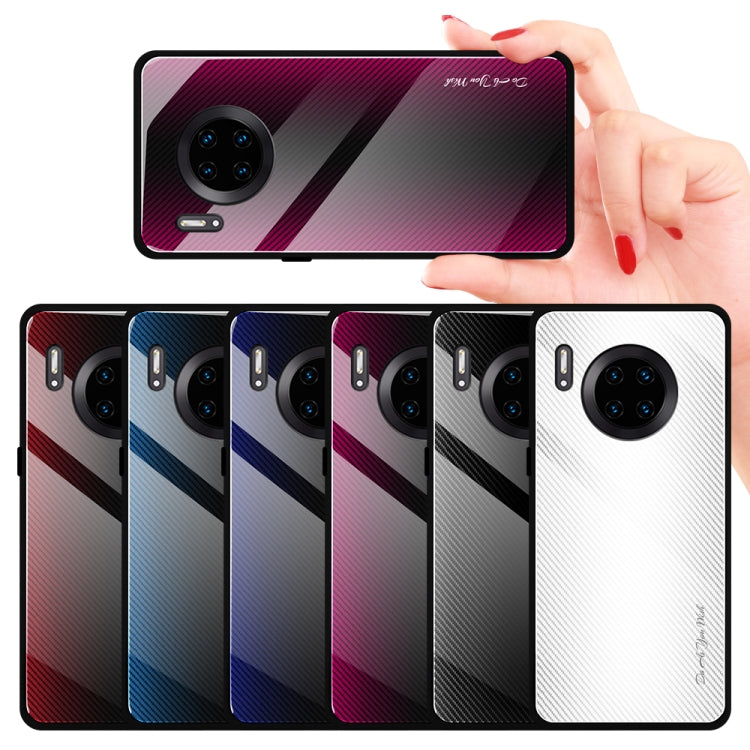 For Huawei Mate 30 Pro Texture Gradient Glass Protective Case