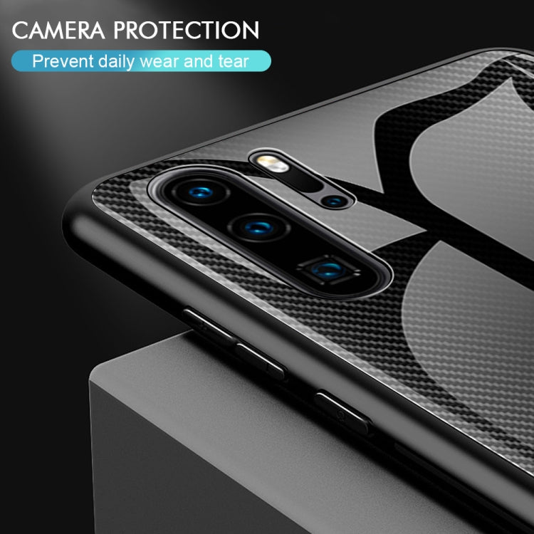For Huawei P30 Pro Texture Gradient Glass Protective Case