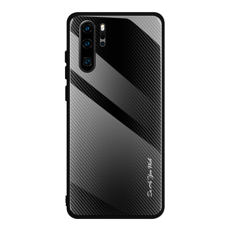 For Huawei P30 Pro Texture Gradient Glass Protective Case