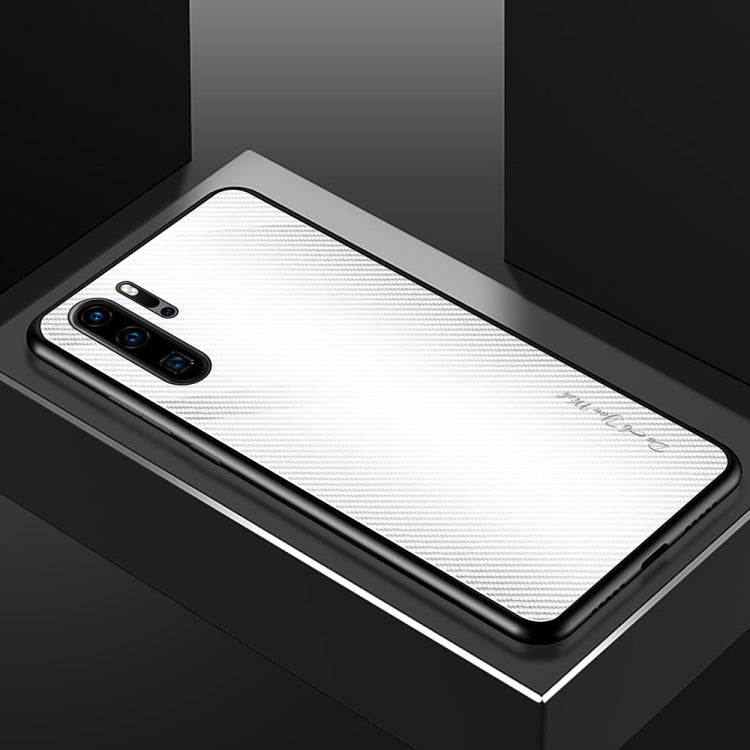 For Huawei P30 Pro Texture Gradient Glass Protective Case