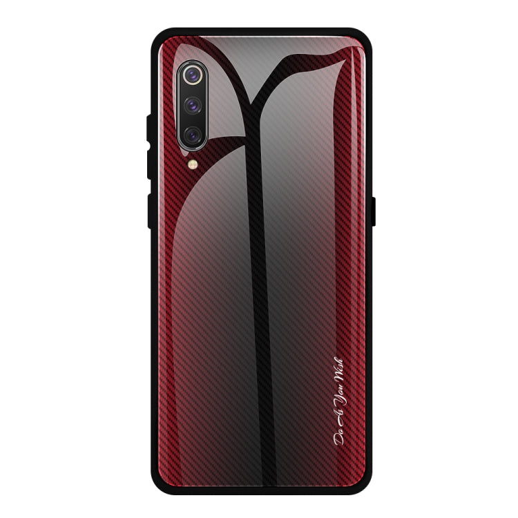 For Xiaomi 9 SE Texture Gradient Glass Protective Case
