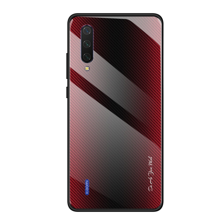 For Xiaomi CC9 / A3 Lite Texture Gradient Glass Protective Case