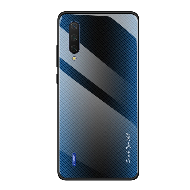 For Xiaomi CC9 / A3 Lite Texture Gradient Glass Protective Case