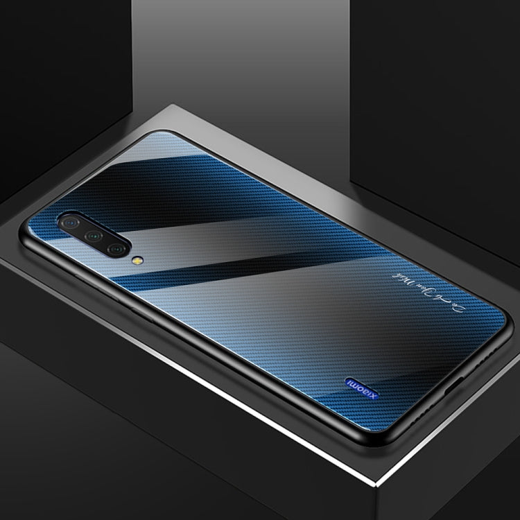For Xiaomi CC9 / A3 Lite Texture Gradient Glass Protective Case