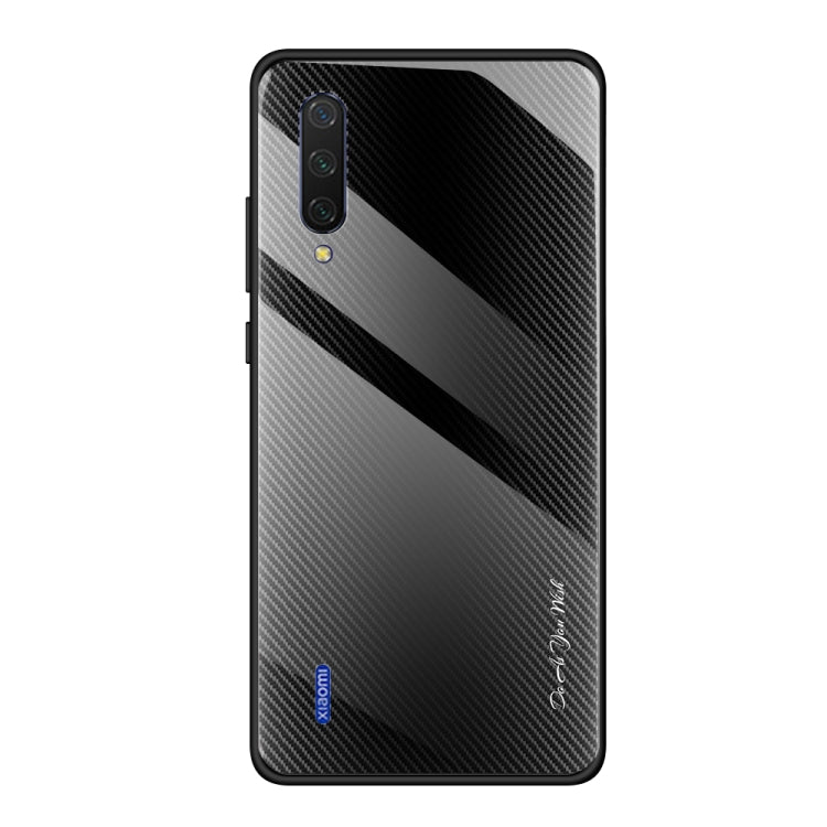 For Xiaomi CC9 / A3 Lite Texture Gradient Glass Protective Case
