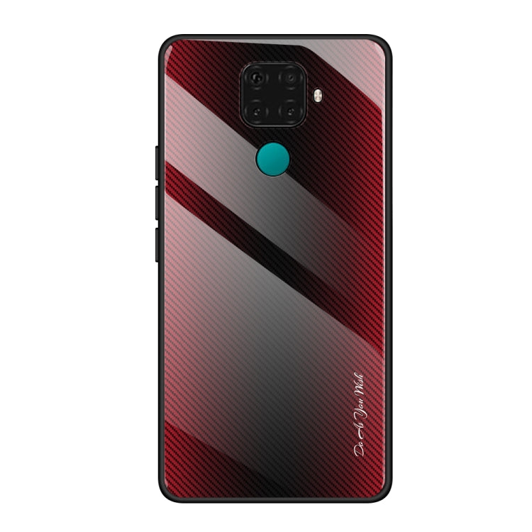 For Huawei Nova 5i Pro Texture Gradient Glass Protective Case