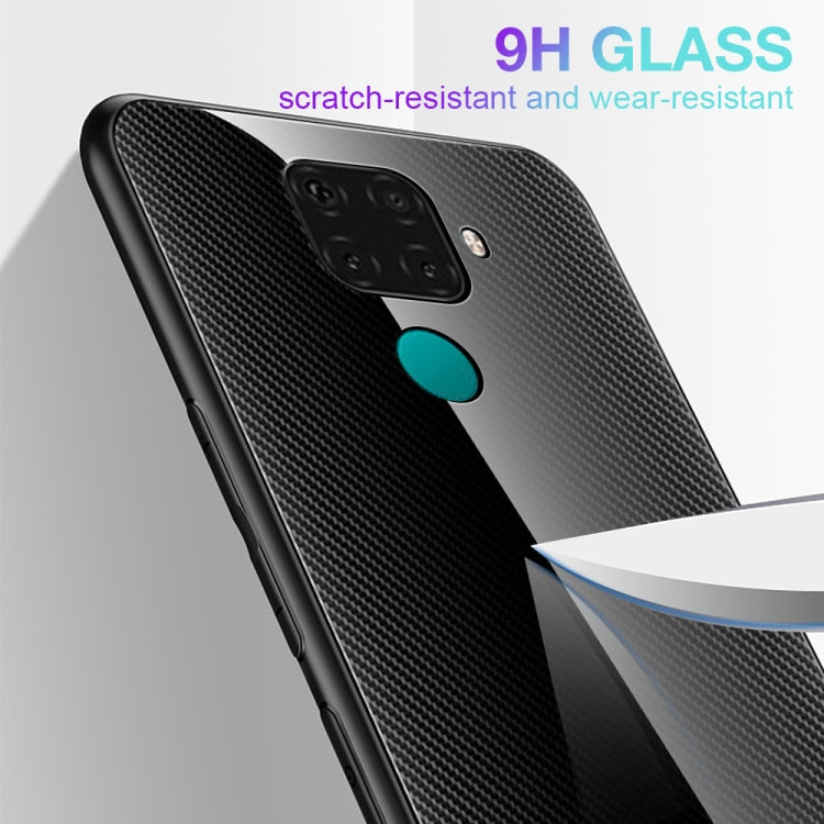 For Huawei Nova 5i Pro Texture Gradient Glass Protective Case