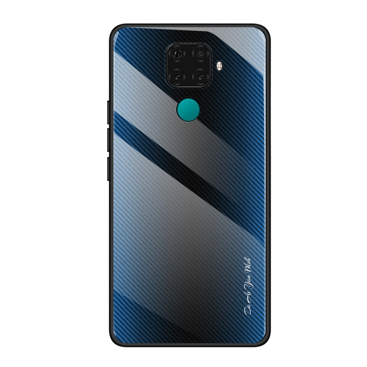 For Huawei Nova 5i Pro Texture Gradient Glass Protective Case