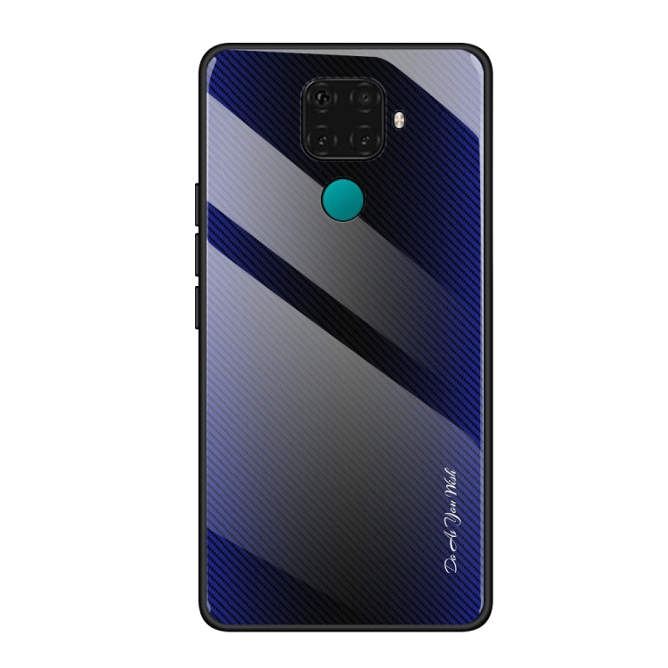For Huawei Nova 5i Pro Texture Gradient Glass Protective Case