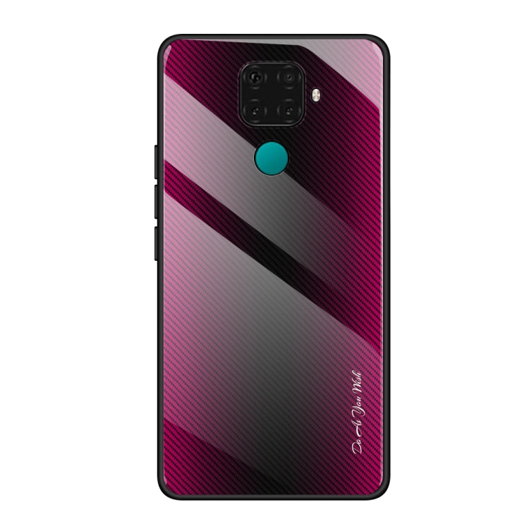 For Huawei Nova 5i Pro Texture Gradient Glass Protective Case