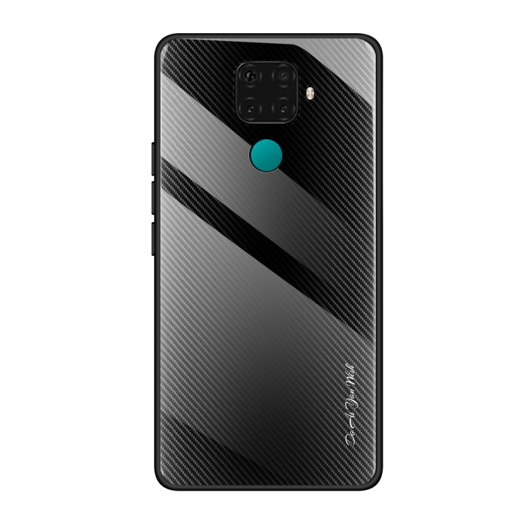 For Huawei Nova 5i Pro Texture Gradient Glass Protective Case