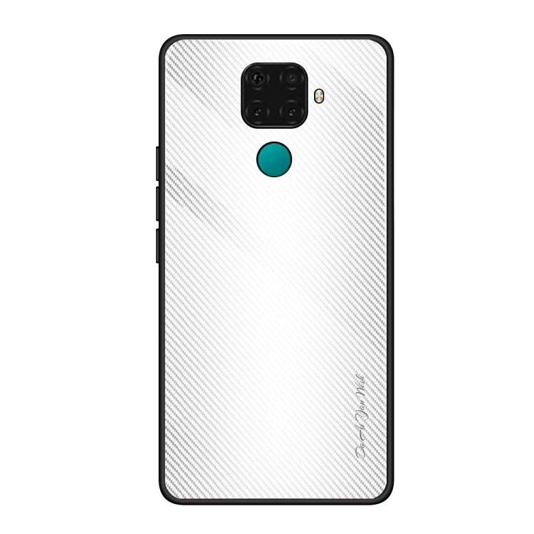 For Huawei Nova 5i Pro Texture Gradient Glass Protective Case