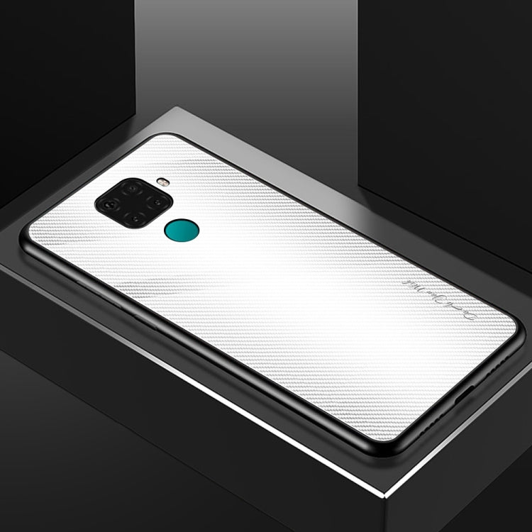 For Huawei Nova 5i Pro Texture Gradient Glass Protective Case