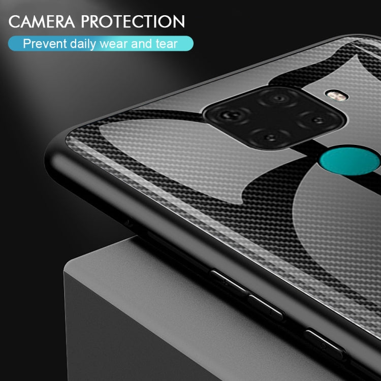 For Huawei Nova 5i Pro Texture Gradient Glass Protective Case