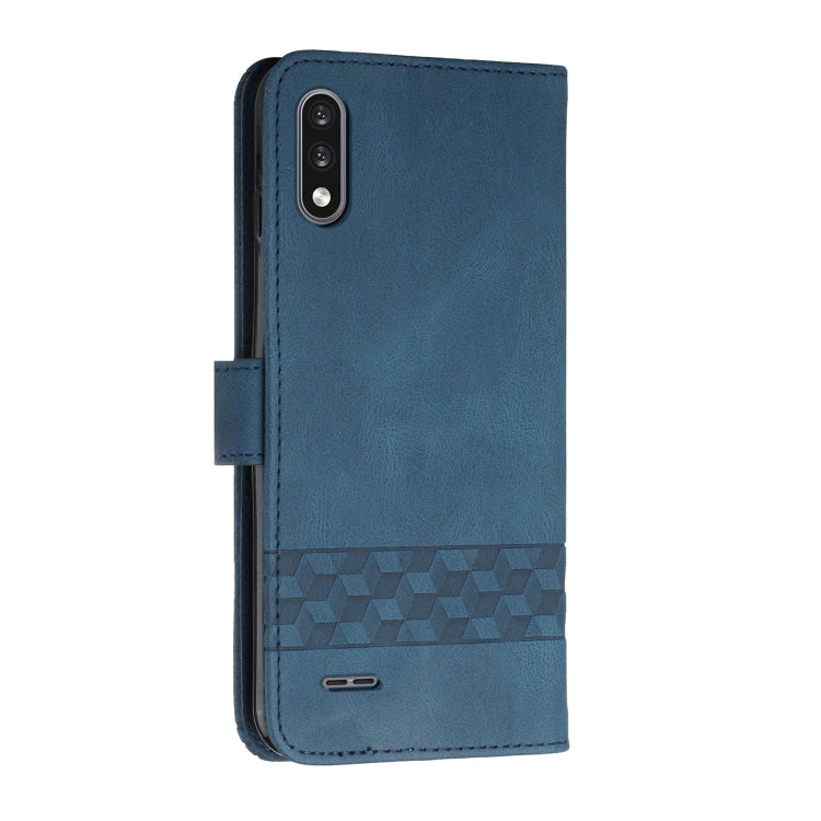 For LG K22 Cubic Skin Feel Flip Leather Phone Case
