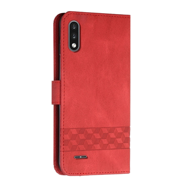 For LG K22 Cubic Skin Feel Flip Leather Phone Case
