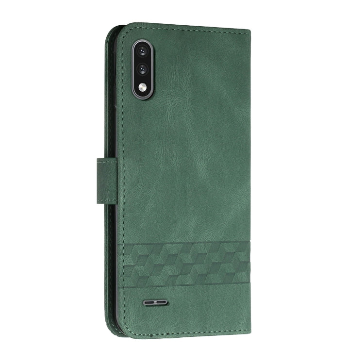 For LG K22 Cubic Skin Feel Flip Leather Phone Case