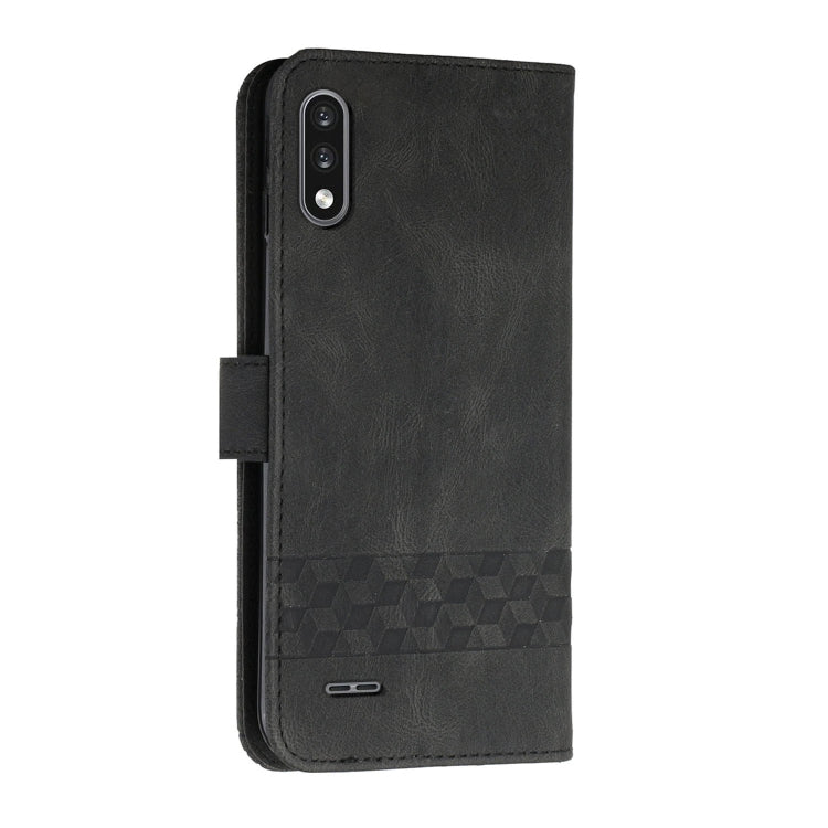 For LG K22 Cubic Skin Feel Flip Leather Phone Case