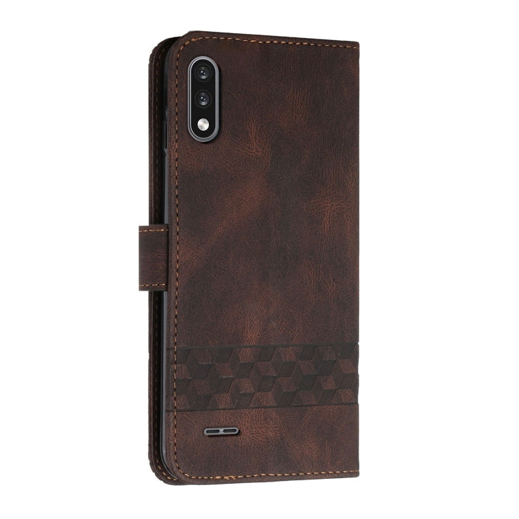 For LG K22 Cubic Skin Feel Flip Leather Phone Case