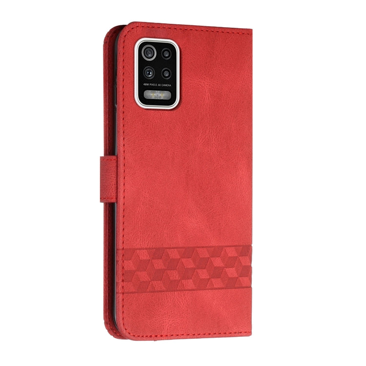 For LG K42 Cubic Skin Feel Flip Leather Phone Case