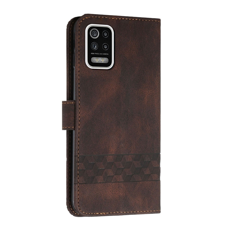 For LG K42 Cubic Skin Feel Flip Leather Phone Case