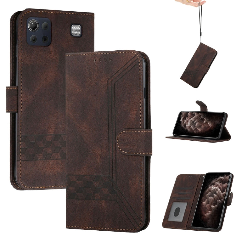 For LG K92 5G Cubic Skin Feel Flip Leather Phone Case