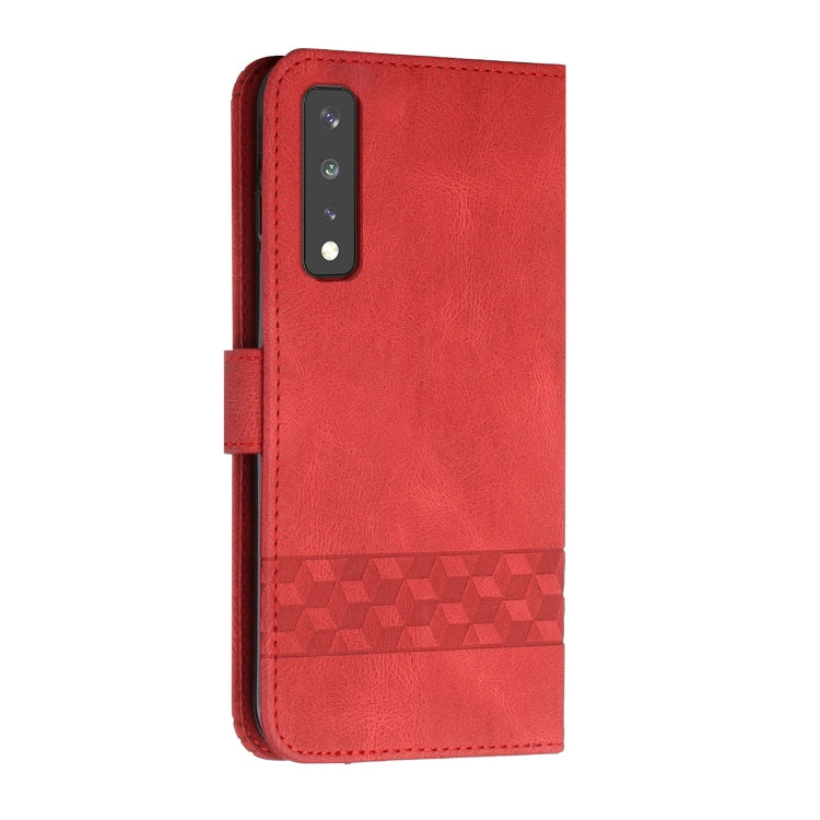 For LG Stylo 7 4G Cubic Skin Feel Flip Leather Phone Case