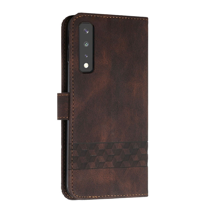 For LG Stylo 7 4G Cubic Skin Feel Flip Leather Phone Case
