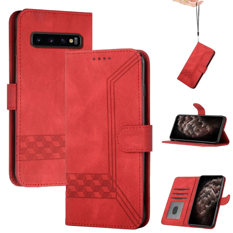 For LG V60 ThinQ 5G Cubic Skin Feel Flip Leather Phone Case