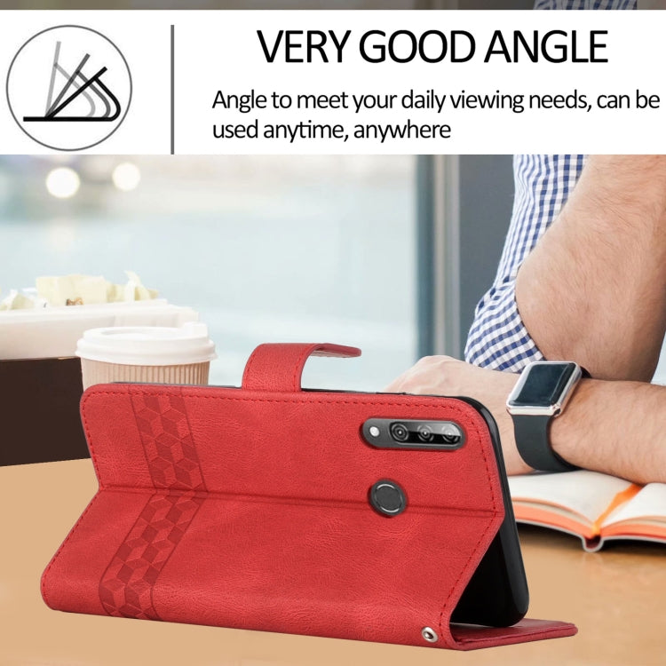 For LG W31 / W31+ Cubic Skin Feel Flip Leather Phone Case