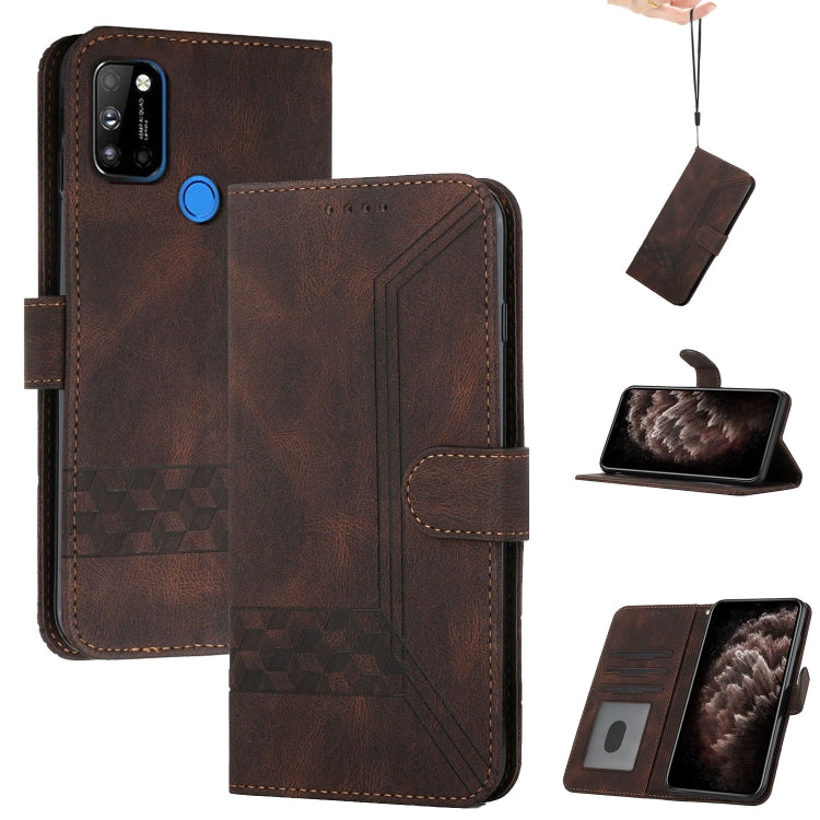 For LG W41 / W41+ Cubic Skin Feel Flip Leather Phone Case