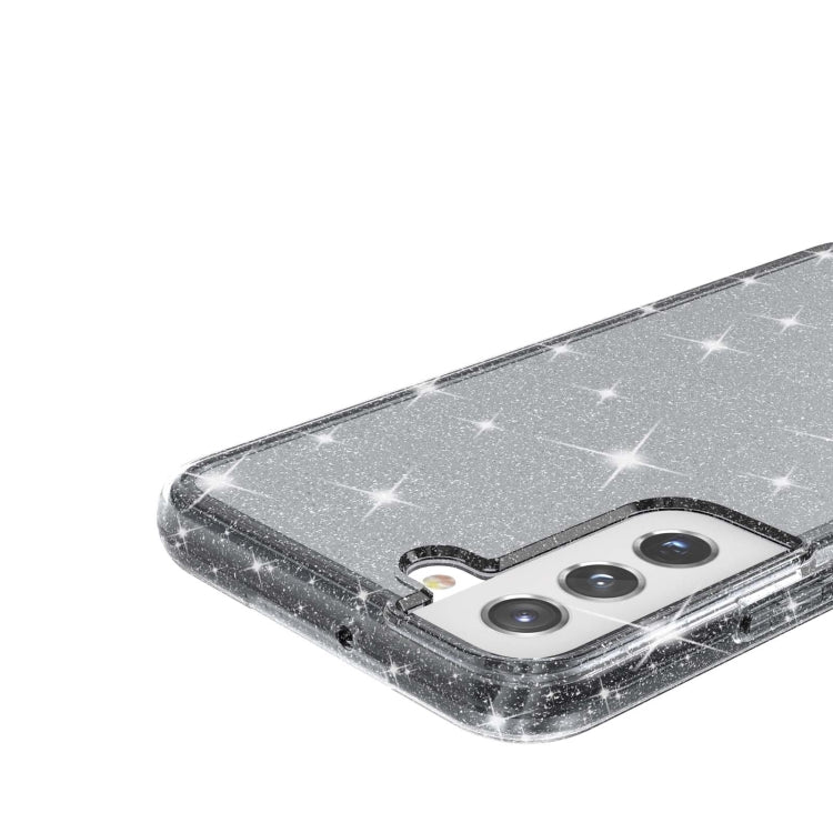 For Samsung Galaxy S22 5G Shockproof Terminator Style Glitter Powder Protective Phone Case