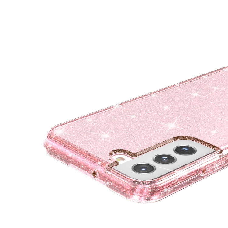 For Samsung Galaxy S22 5G Shockproof Terminator Style Glitter Powder Protective Phone Case