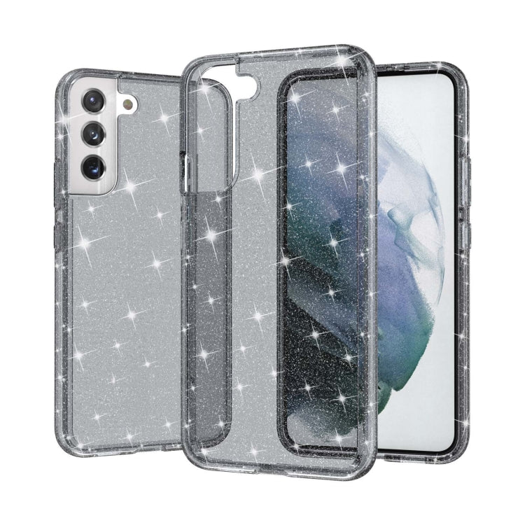 For Samsung Galaxy S22+ 5G Shockproof Terminator Style Glitter Powder Protective Phone Case