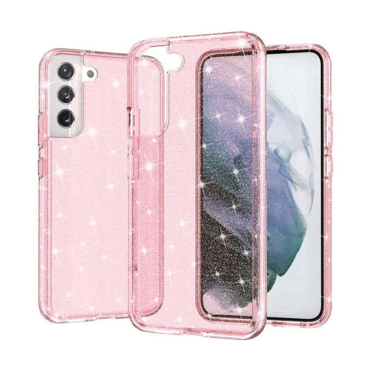 For Samsung Galaxy S22+ 5G Shockproof Terminator Style Glitter Powder Protective Phone Case