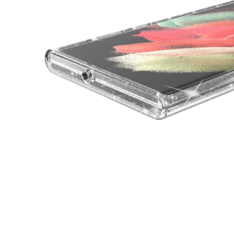 For Samsung Galaxy S22 Ultra 5G Shockproof Terminator Style Glitter Powder Protective Phone Case