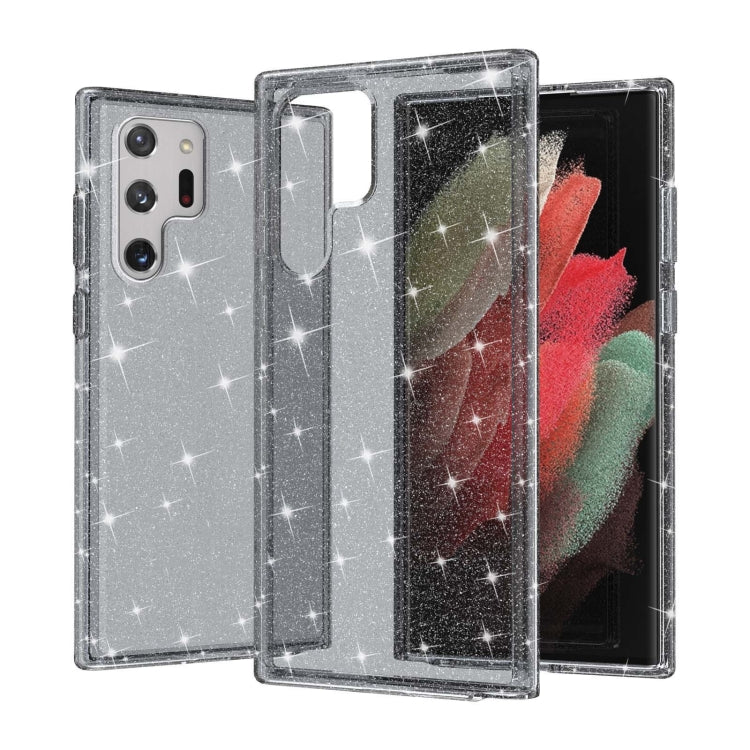For Samsung Galaxy S22 Ultra 5G Shockproof Terminator Style Glitter Powder Protective Phone Case