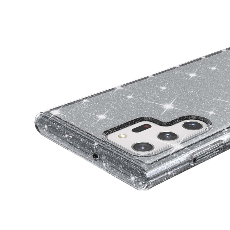 For Samsung Galaxy S22 Ultra 5G Shockproof Terminator Style Glitter Powder Protective Phone Case
