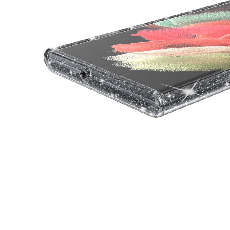 For Samsung Galaxy S22 Ultra 5G Shockproof Terminator Style Glitter Powder Protective Phone Case