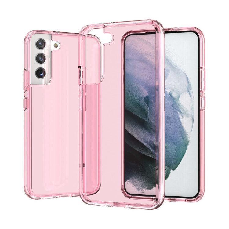 For Samsung Galaxy S22+ 5G Shockproof Terminator Style Transparent Protective Phone Case