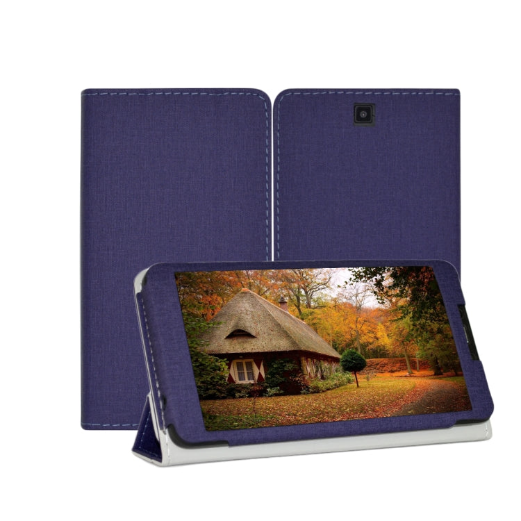 Anti-slip Texture Horizontal Flip Leather Case for Cube IPlay 7T, with Holder(Blue)