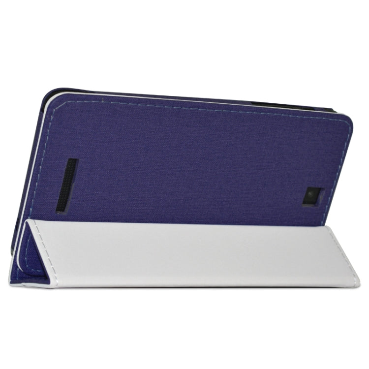 Anti-slip Texture Horizontal Flip Leather Case for Cube IPlay 7T, with Holder(Blue)
