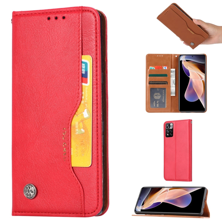 For Xiaomi Redmi Note 11 5G Domestic Version / Poco M4 Pro Knead Skin Texture Leather Phone Case