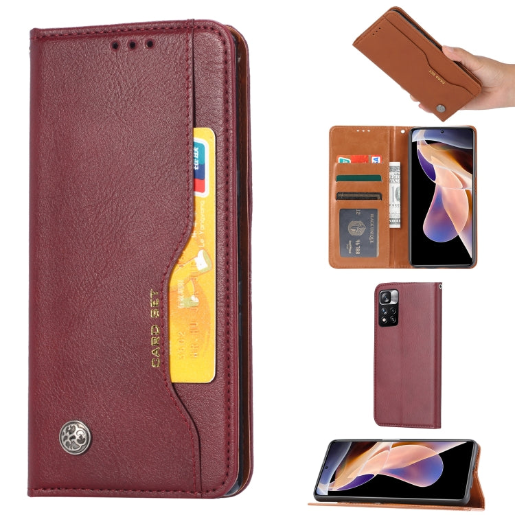 For Xiaomi Redmi Note 11 5G Domestic Version / Poco M4 Pro Knead Skin Texture Leather Phone Case