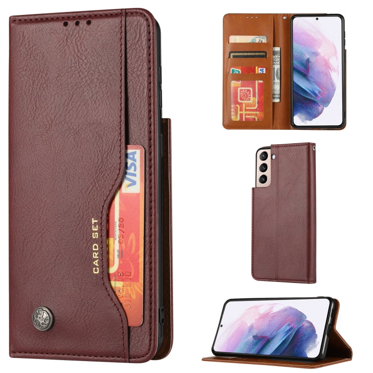 For Samsung Galaxy S22+ 5G Knead Skin Texture Leather Phone Case