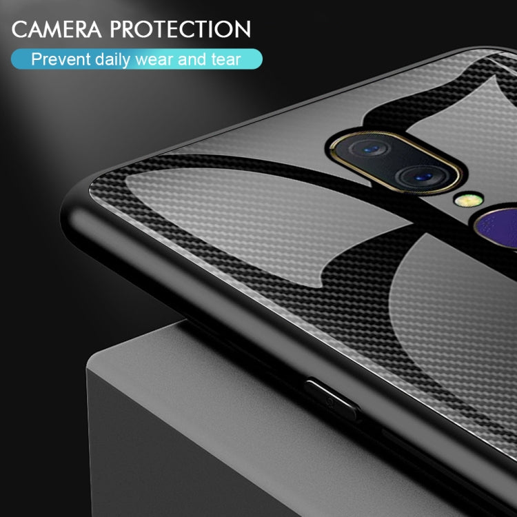 For OPPO F11 / A9 Texture Gradient Glass Protective Case