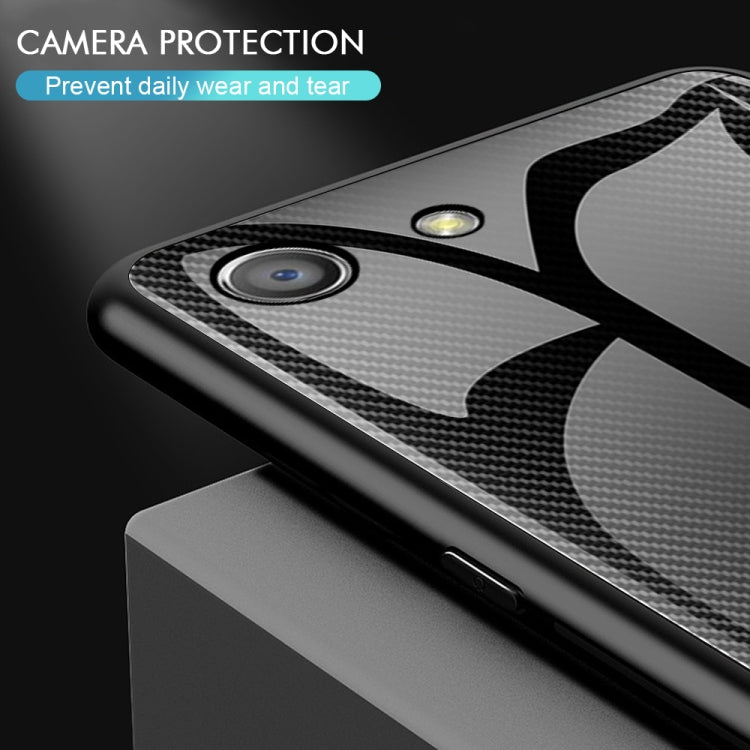 For OPPO A33 Texture Gradient Glass Protective Case