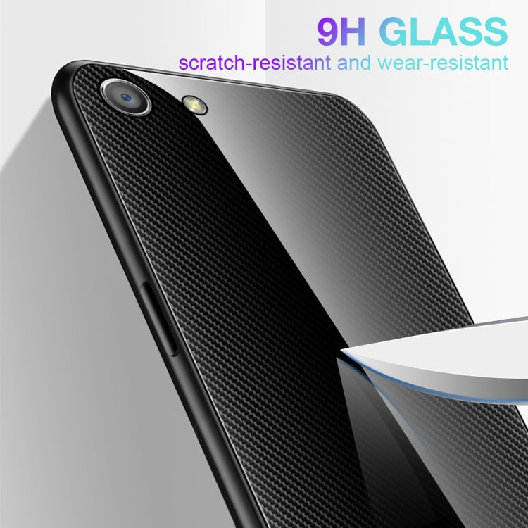 For OPPO A33 Texture Gradient Glass Protective Case